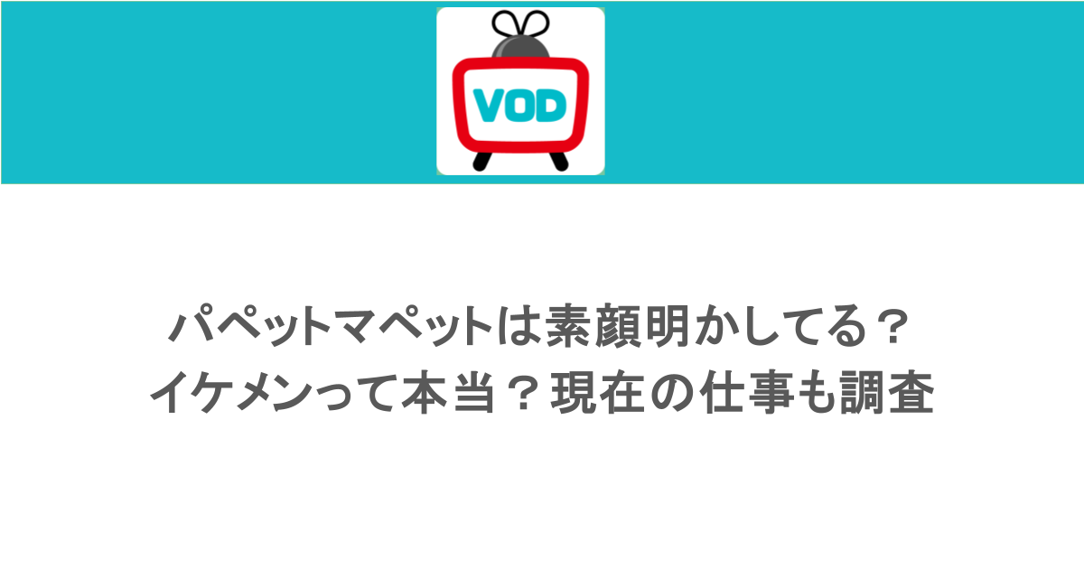 パペットマペットは素顔明かしてる？イケメンって本当？現在の仕事も調査