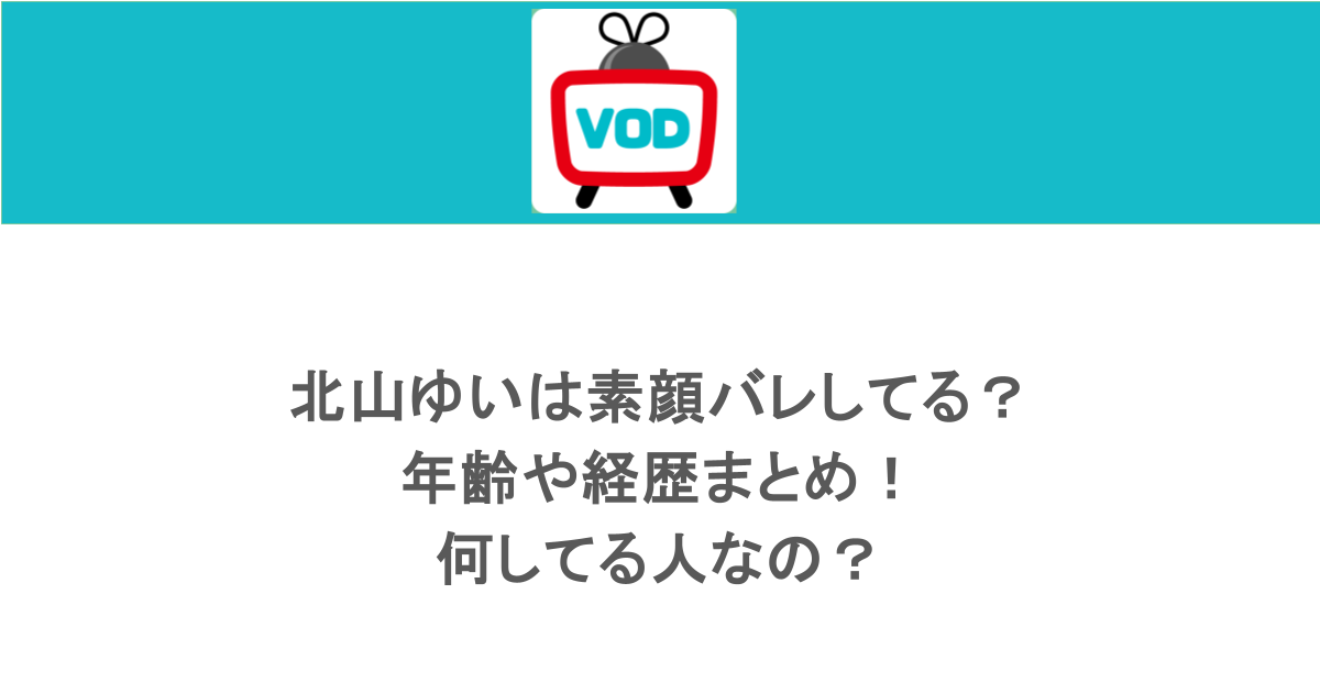 北山ゆいは素顔バレしてる?年齢や経歴まとめ!何してる人なの?